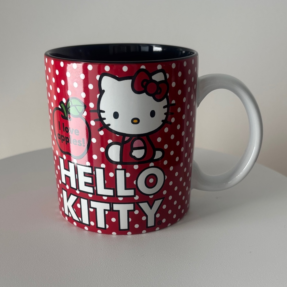 NWOT Hello Kitty Red and White Polka Dot Mug